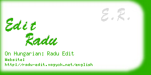 edit radu business card